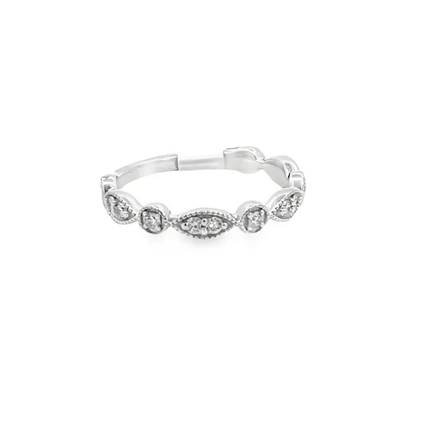 14Kt White Marquise Miligrain Diamond Band Tena's Fine Diamonds and Jewelry Elberton, GA