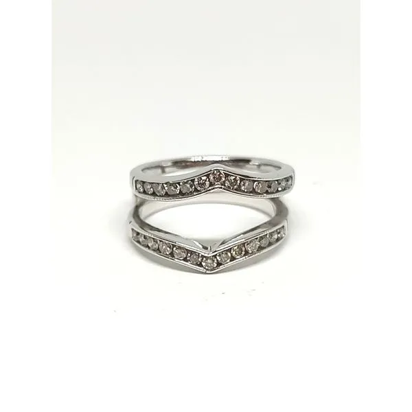 14K White Gold Diamond Chevron Wrap/Enhancer Ring Tena's Fine Diamonds and Jewelry Athens, GA