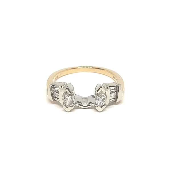14Kt Yellow Gold Marquise & Baguette Cut Diamond Enhancer...