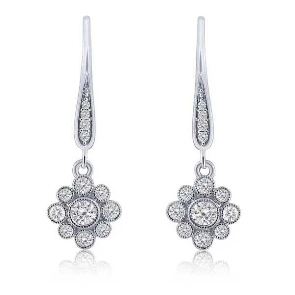 10K White Gold Diamond Drop Earrings Tena's Fine Diamonds and Jewelry Elberton, GA