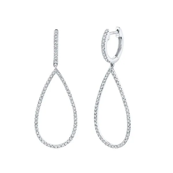 14Kt White Diamond Drop Earrings Tena's Fine Diamonds and Jewelry Elberton, GA