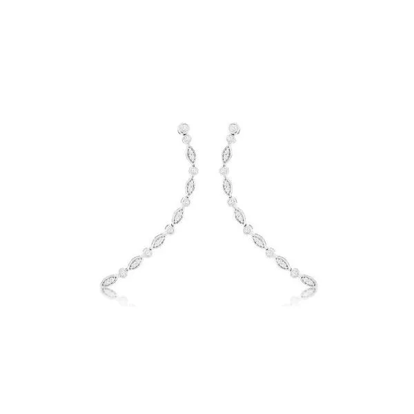 14K White Gold Diamond Earrings Tena's Fine Diamonds and Jewelry Athens, GA