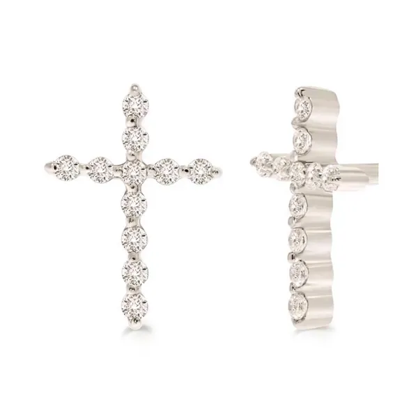 10 Karat Yellow Diamond Cross Earrings Tena's Fine Diamonds and Jewelry Athens, GA