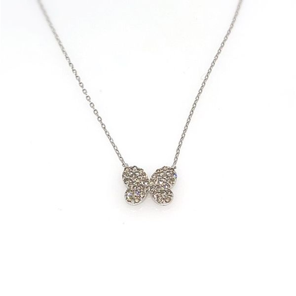 10Kt White Gold Butterfly Pendant Tena's Fine Diamonds and Jewelry Athens, GA