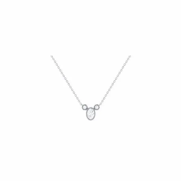 14K White Gold Oval Cut Diamond Pendant Tena's Fine Diamonds and Jewelry Athens, GA