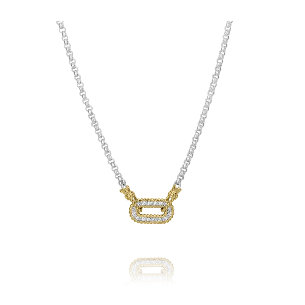 Diamond Vahan Necklace 14Kt Yellow and Sterling Silver Tena's Fine Diamonds and Jewelry Elberton, GA