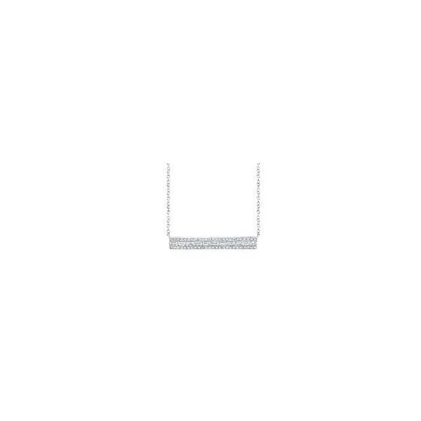 14K White Gold .40CTW Diamond Baguette Bar Necklace Tena's Fine Diamonds and Jewelry Elberton, GA