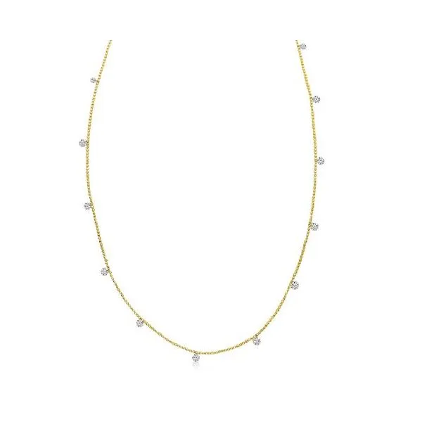 14Kt Yellow Gold Diamond By The Yard Necklace Tena's Fine Diamonds and Jewelry Elberton, GA