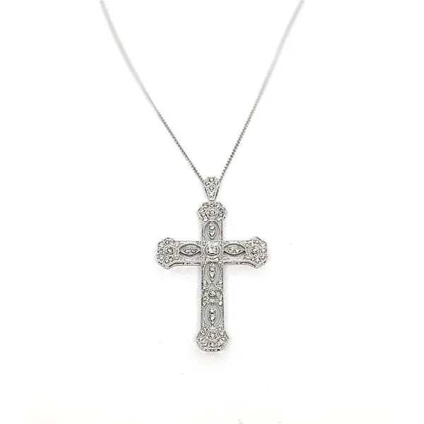 14Kt White Diamond Cross Pendant Tena's Fine Diamonds and Jewelry Elberton, GA