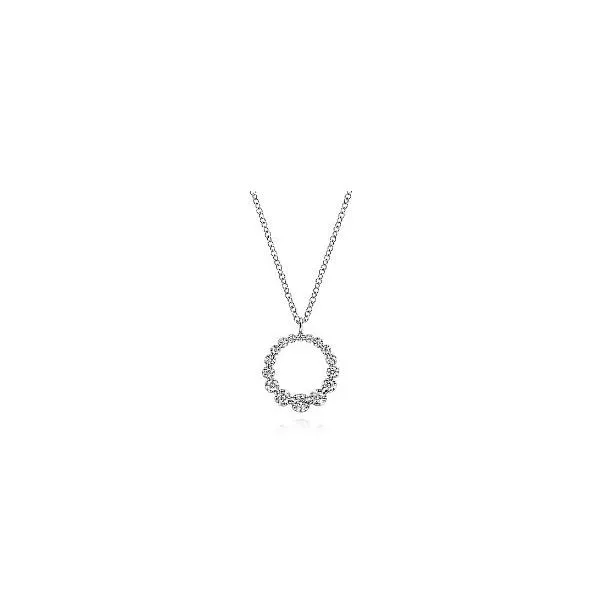 14Kt White Gold Diamond Circle Pendant Tena's Fine Diamonds and Jewelry Athens, GA