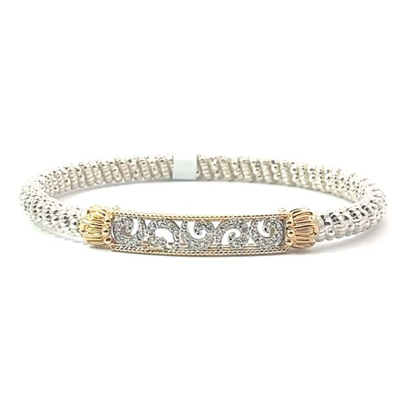 14K Yellow Gold and Sterling Diamond Bracelet 002-170-04066 | Tena's ...