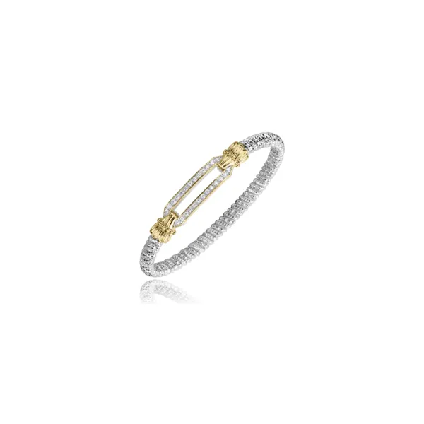 14ky/SS Diamond Closed Bracelet Tena's Fine Diamonds and Jewelry Athens, GA