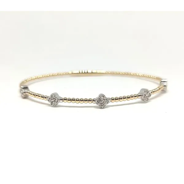 14Kt Yellow Gold Diamond Bangle Bracelet Tena's Fine Diamonds and Jewelry Elberton, GA