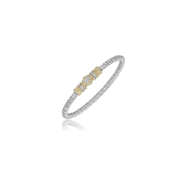 14 Karat Yellow Gold and Sterling Silver Diamond Bracelet Tena's Fine Diamonds and Jewelry Athens, GA