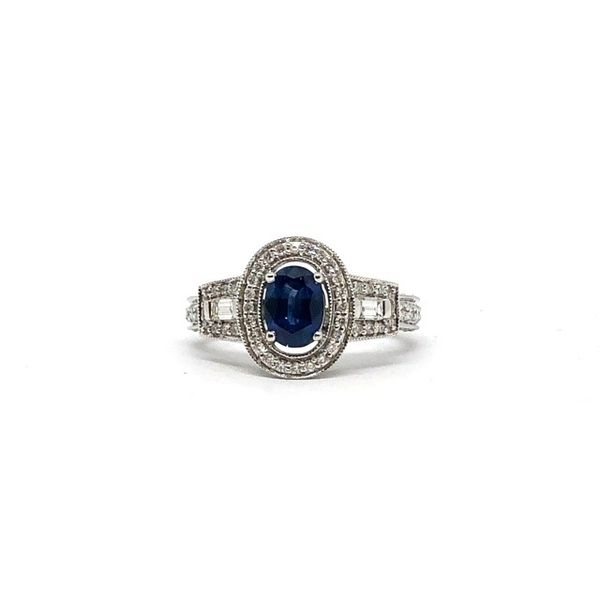 14K White Gold Diamond and Sapphire Ring Tena's Fine Diamonds and Jewelry Athens, GA