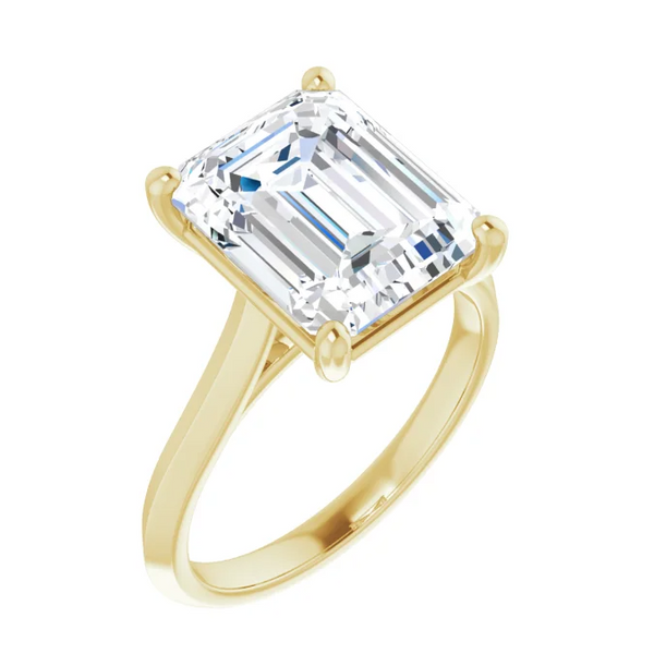 14K Yellow Gold Moissanite Ring Tena's Fine Diamonds and Jewelry Athens, GA