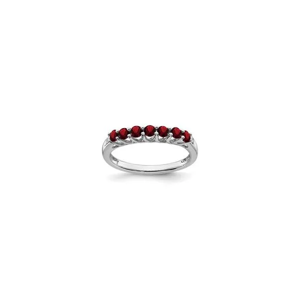 10Kt White Gold Garnet & Diamond Band Tena's Fine Diamonds and Jewelry Elberton, GA