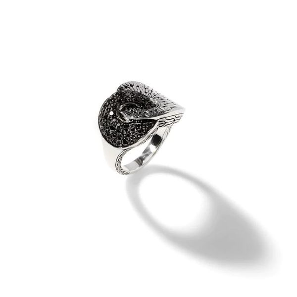 Silver Ring with Treated Black Sapphire and Black Spinel Tena's Fine Diamonds and Jewelry Athens, GA