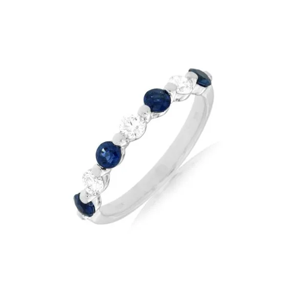 14Kt White Sapphire & Diamond Band Tena's Fine Diamonds and Jewelry Athens, GA