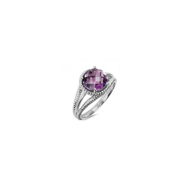 Sterling Silver Round Amethyst Ring Tena's Fine Diamonds and Jewelry Athens, GA