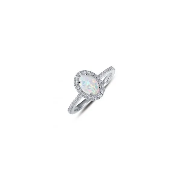 Sterling Silver Created Opal & Cubic Zirconia Ring Tena's Fine Diamonds and Jewelry Athens, GA