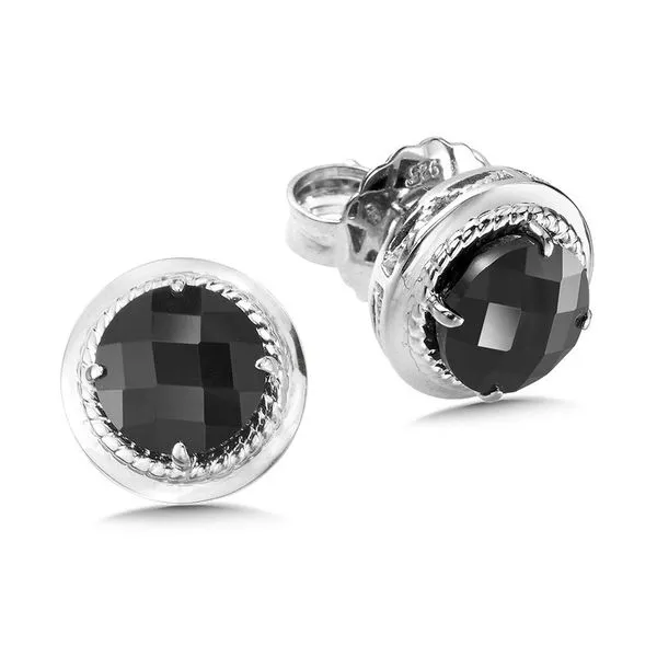 Sterling Silver Onyx Earrings Tena's Fine Diamonds and Jewelry Athens, GA