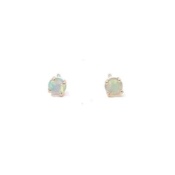 14k Rose Gold Opal Stud Earrings Tena's Fine Diamonds and Jewelry Athens, GA