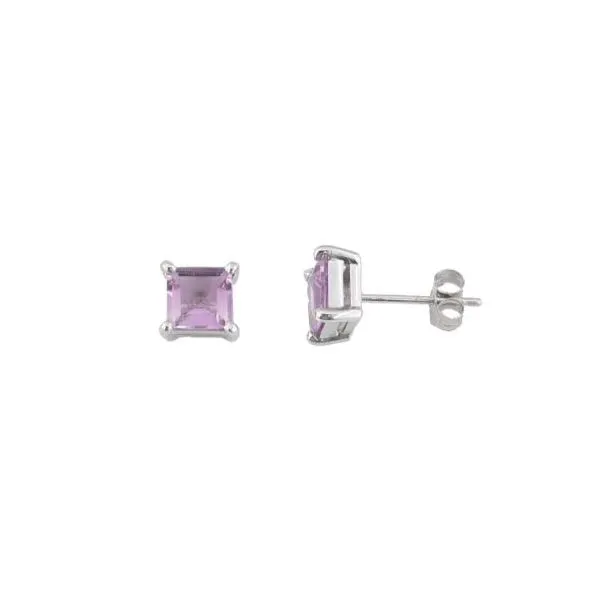 14Kt White Pink Amethyst Stud Earrings Tena's Fine Diamonds and Jewelry Athens, GA