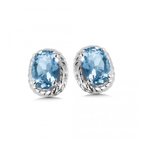 Sterling Silver Blue Topaz Earrings Tena's Fine Diamonds and Jewelry Athens, GA