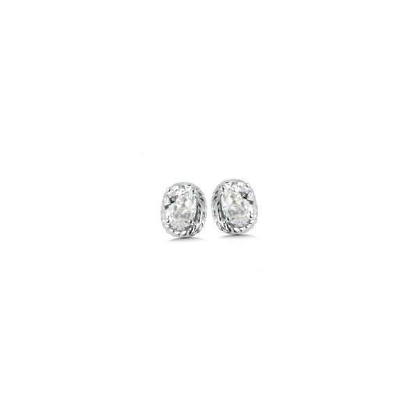 Sterling Silver Created White Sapphire Earrings Tena's Fine Diamonds and Jewelry Athens, GA
