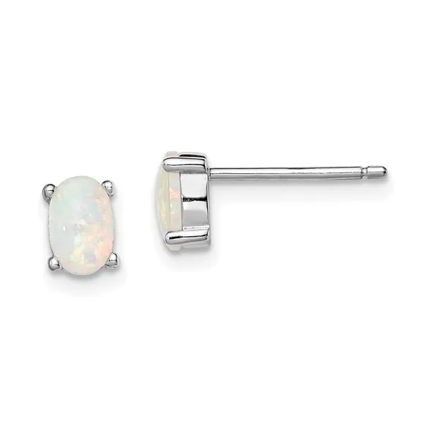 Created Opal Post Earrings Tena's Fine Diamonds and Jewelry Elberton, GA