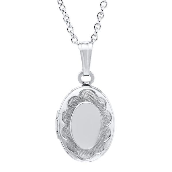 Sterling Silver Locket with Engraving Tena's Fine Diamonds and Jewelry Athens, GA