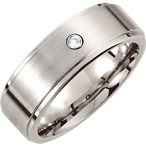 Cobalt 8mm Diamond Ridged Band Ring similar item image