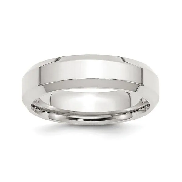Sterling Silver Bevel Edge Band Ring 001 410 04303 SS Athens
