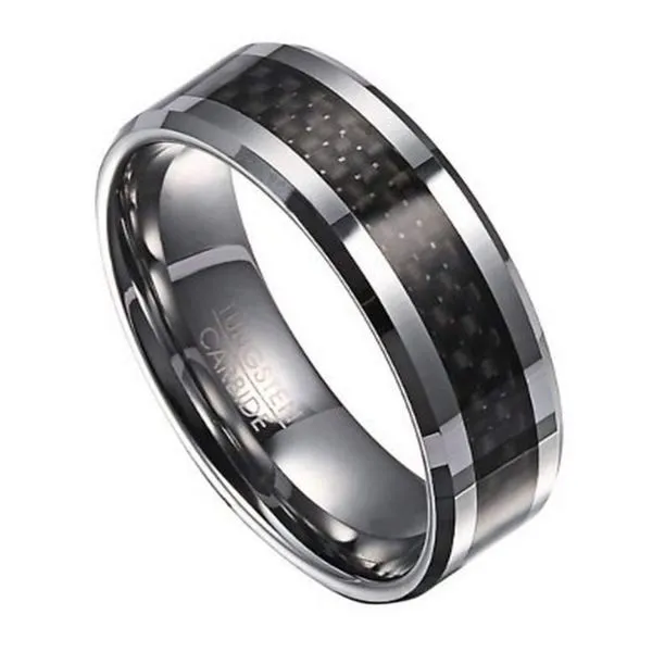 Tungsten Carbon Fiber Band Ring Tena's Fine Diamonds and Jewelry Athens, GA