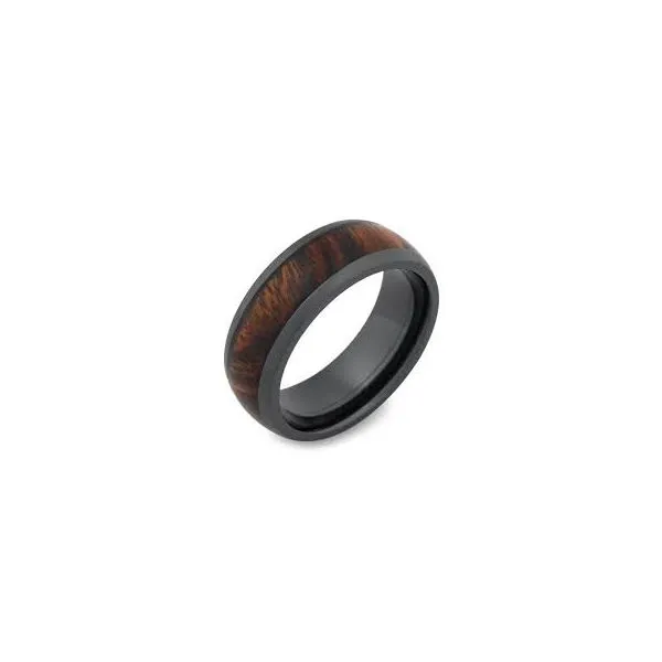 Tungsten Burl Wood Inlay Band Ring Tena's Fine Diamonds and Jewelry Athens, GA