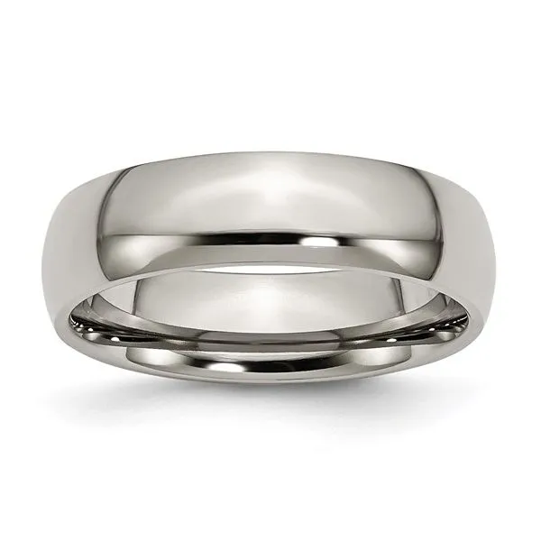 Titanium Polished Band Ring