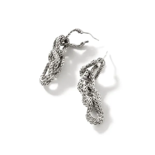 John Hardy Silver Drop Earrings Tena's Fine Diamonds and Jewelry Elberton, GA