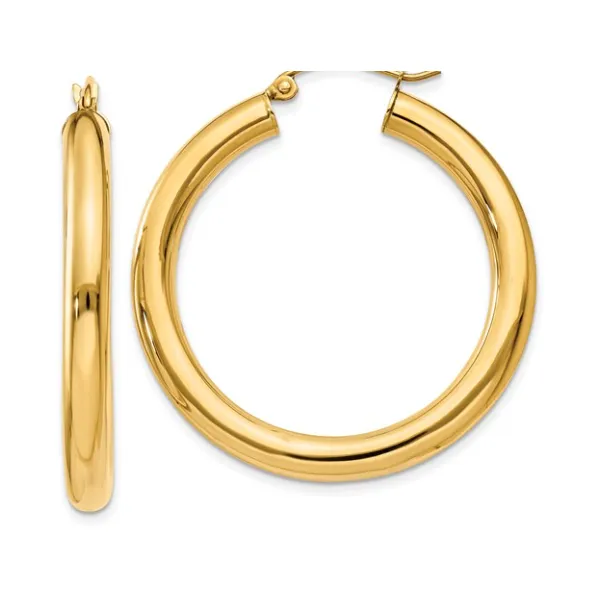 10K Gold Lightweight Tube Hoop Earrings Tena's Fine Diamonds and Jewelry Elberton, GA