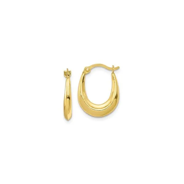 10Kt Hollow Hoop Earrings Tena's Fine Diamonds and Jewelry Athens, GA