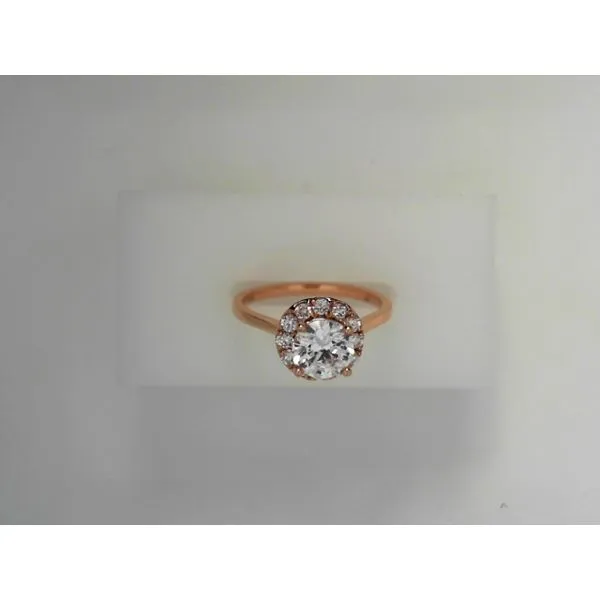 Diamond Halo Engagement Ring in 14K Rose Gold Tennies Jewelry Appleton, WI