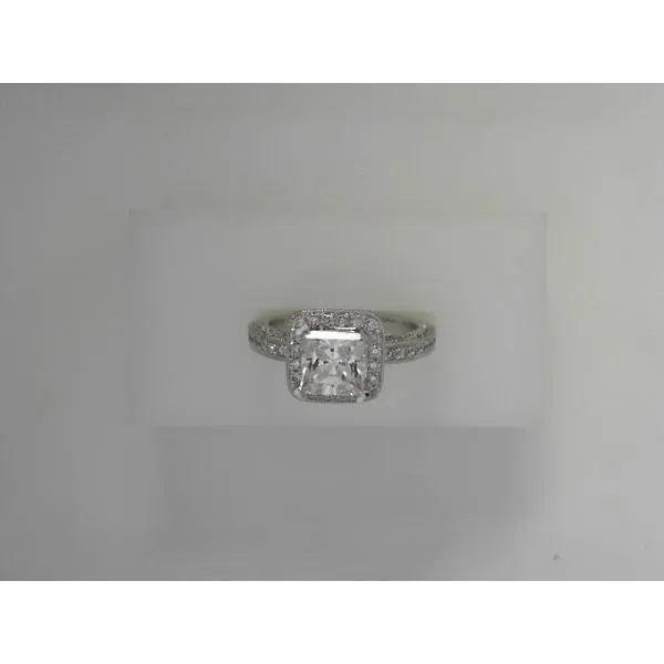 14K White Gold Diamond Halo Engagement Ring Tennies Jewelry Appleton, WI