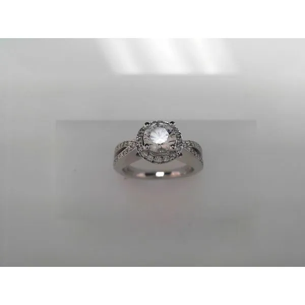 White 14 Karat Engagement Ring with Round Diamonds Tennies Jewelry Appleton, WI