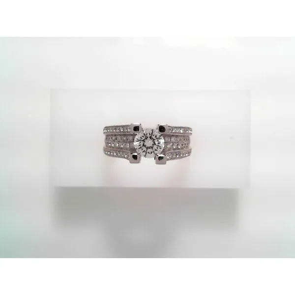 Women's 14K White Gold Contemporary Engagement Ring Tennies Jewelry Appleton, WI