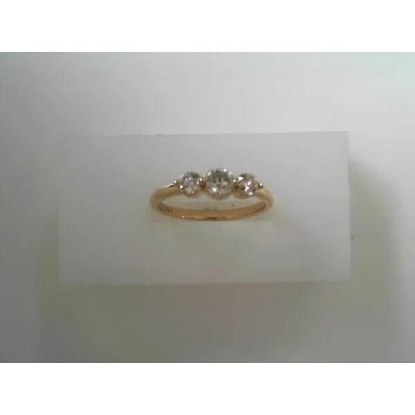 Yellow 14 Karat 3 Stone Diamond Fashion Ring Tennies Jewelry Appleton, WI