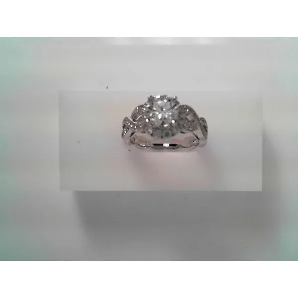 White Gold Contemporary Diamond Ring Setting Image 2 Tennies Jewelry Appleton, WI