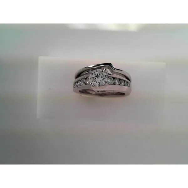 White Gold Contemporary Diamond Ring Setting Image 4 Tennies Jewelry Appleton, WI
