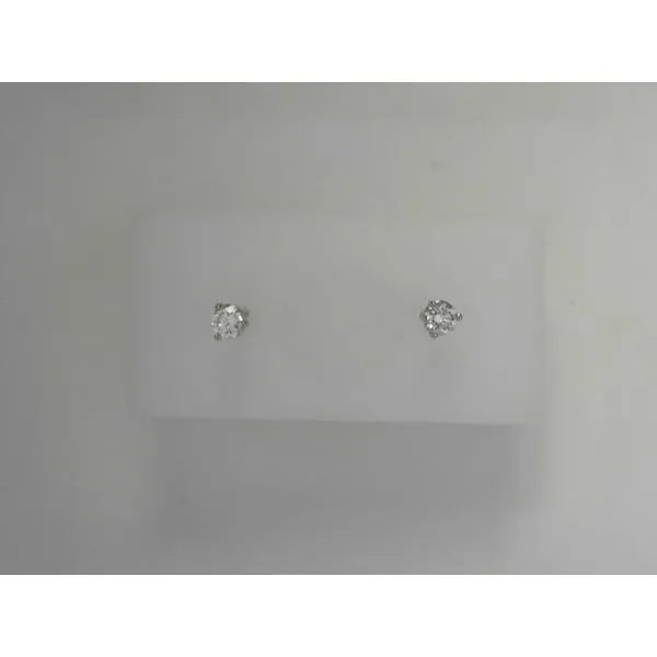 14K White Gold Diamond Stud Earrings Tennies Jewelry Appleton, WI
