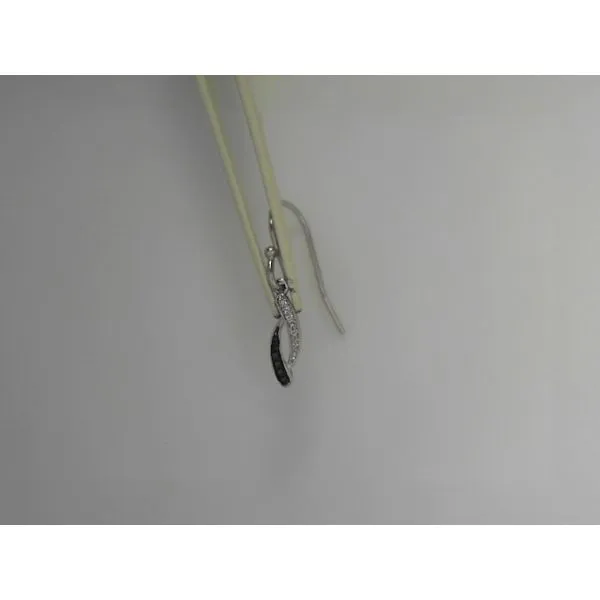 Sterling Silver Black and White Diamond Dangle Earrings Tennies Jewelry Appleton, WI