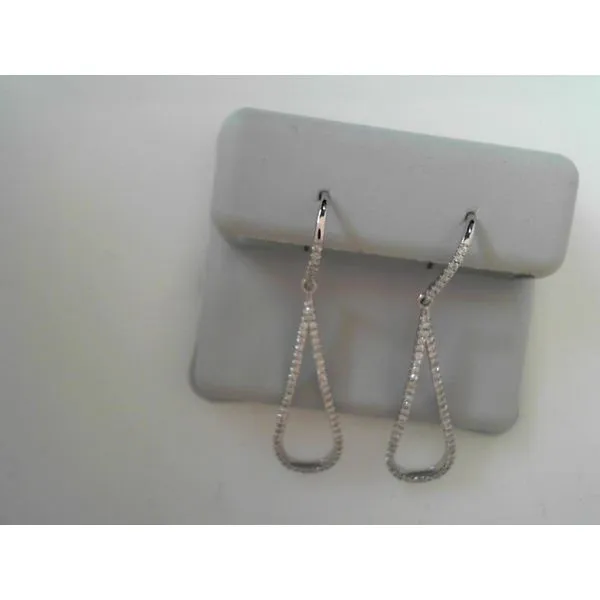 White 14 Karat Diamond Dangle Earrings Tennies Jewelry Appleton, WI